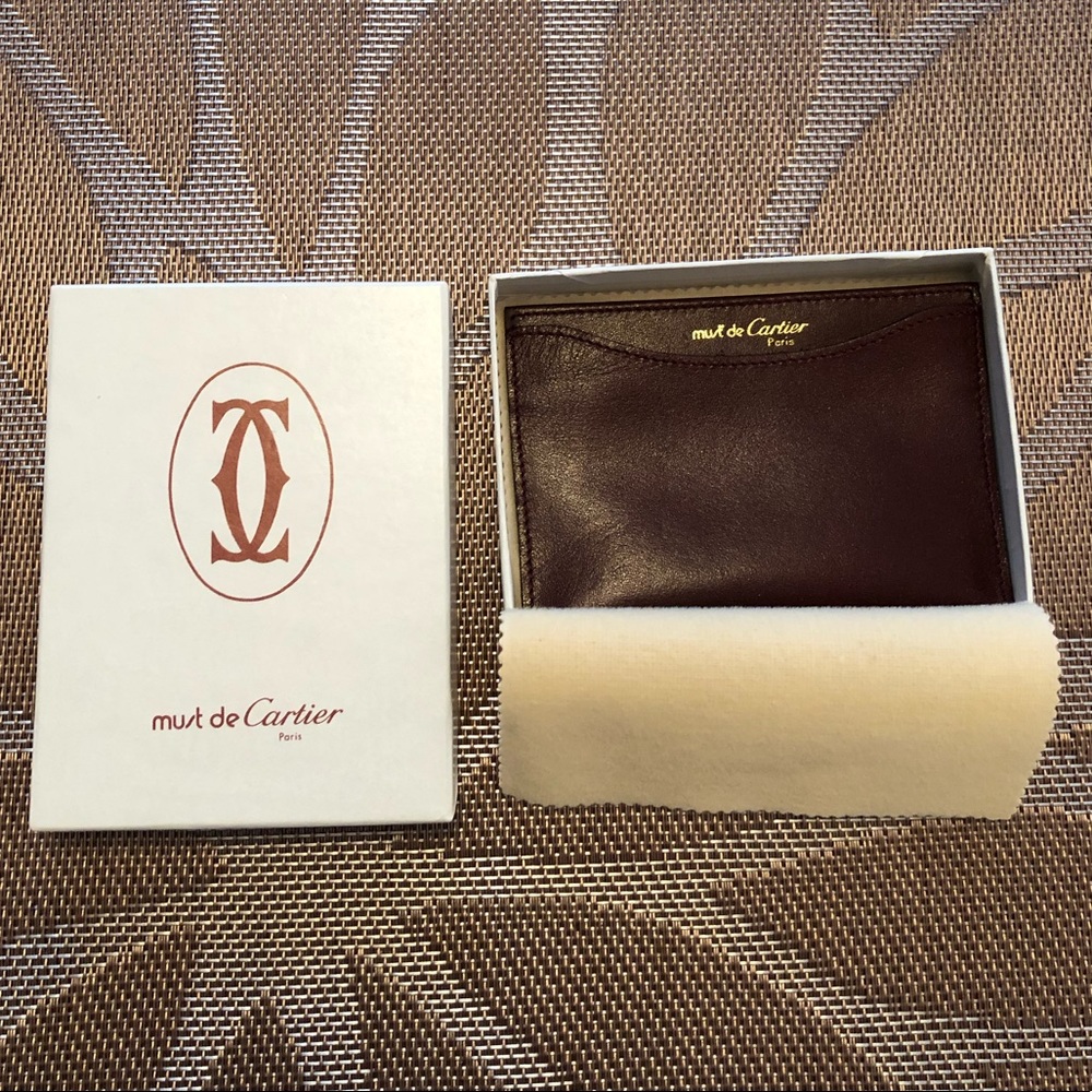 Authentic Must de Cartier Card Holder